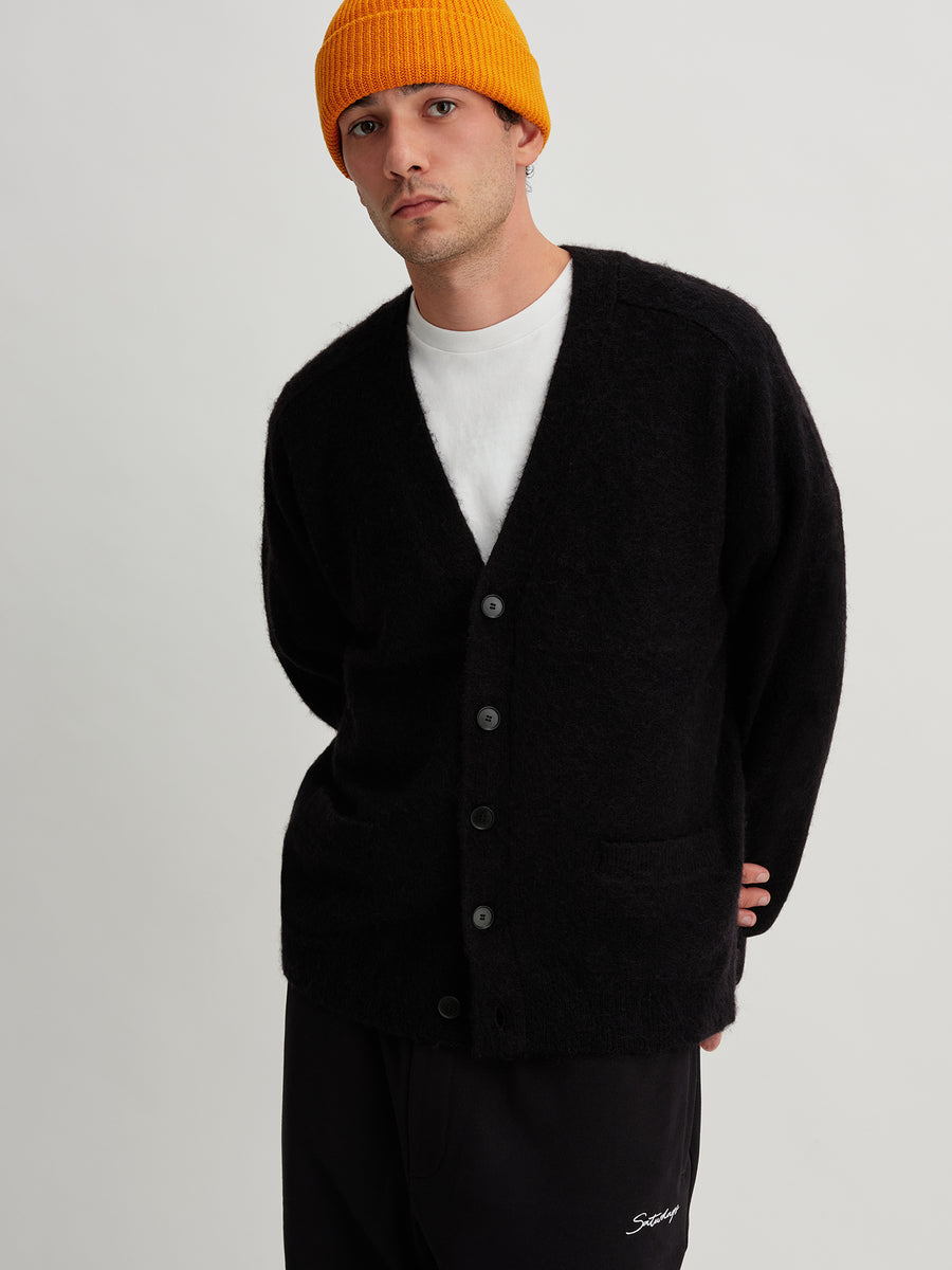 Mohair Shaggy Cardigan