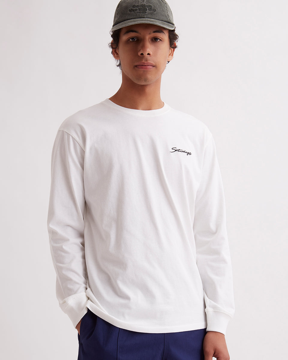 Saturdays Embroidered Standard LS Tee