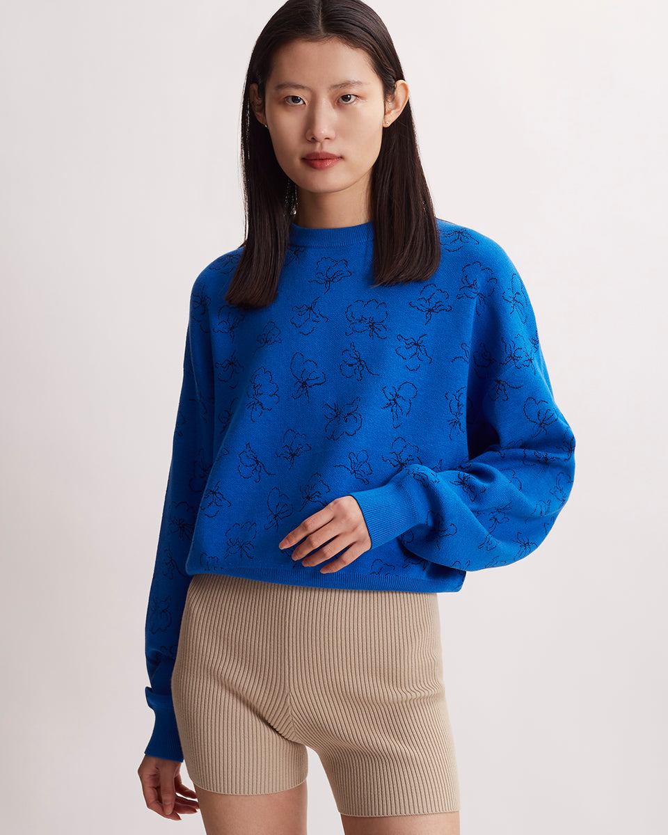 Saturdays NYC | Women's Hunakai Waiakeakua Sweater | Lapis Blue | Size M