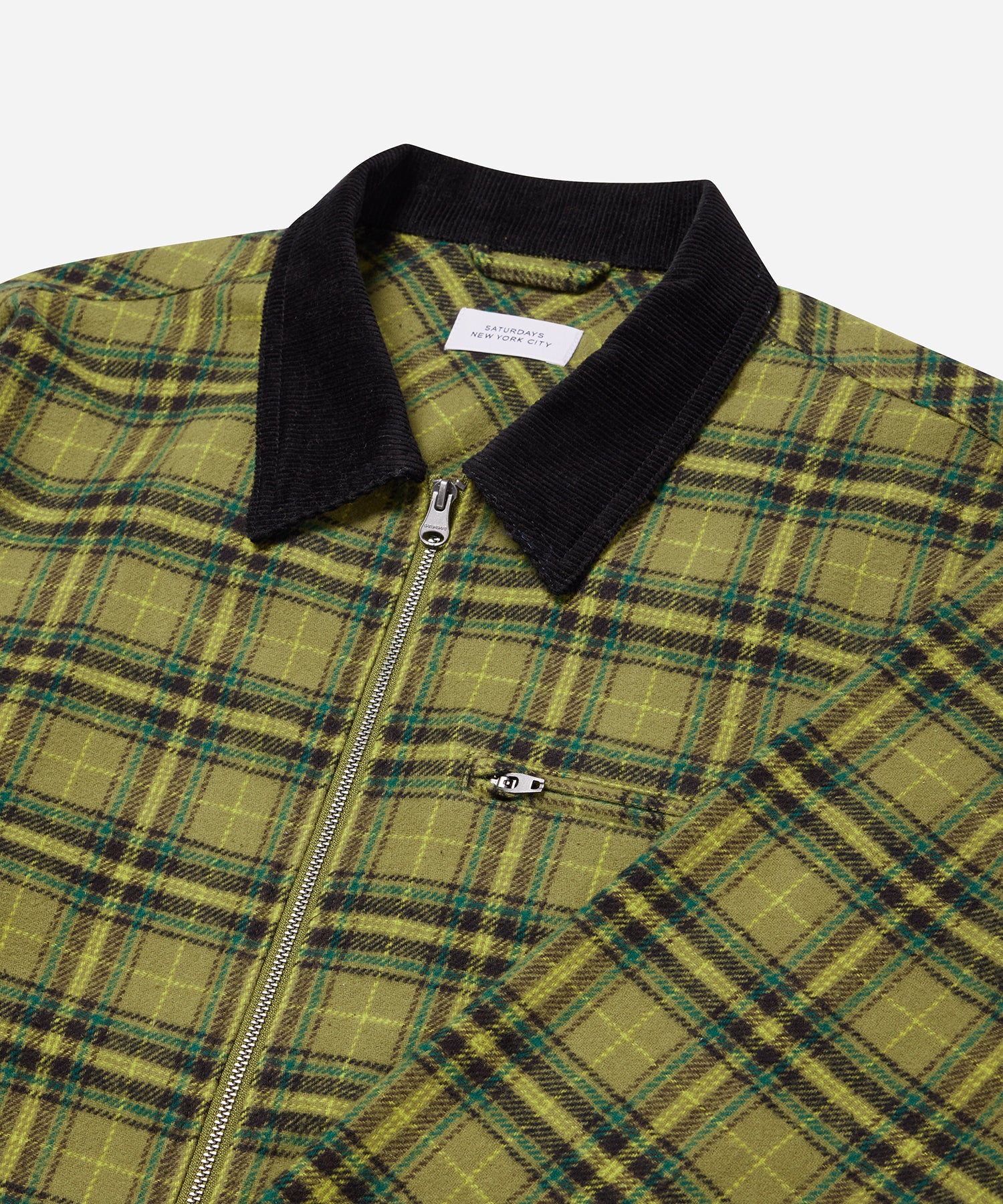 Ryan Zip Front Flannel Shirt | Saturdays NYC