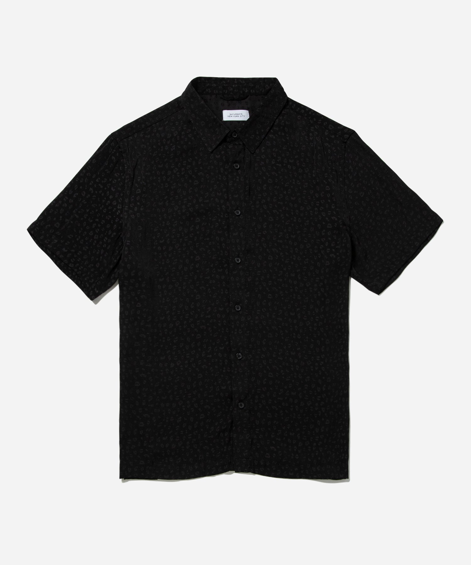 Bruce Leopard Jacquard Short Sleeve Shirt | Saturdays NYC