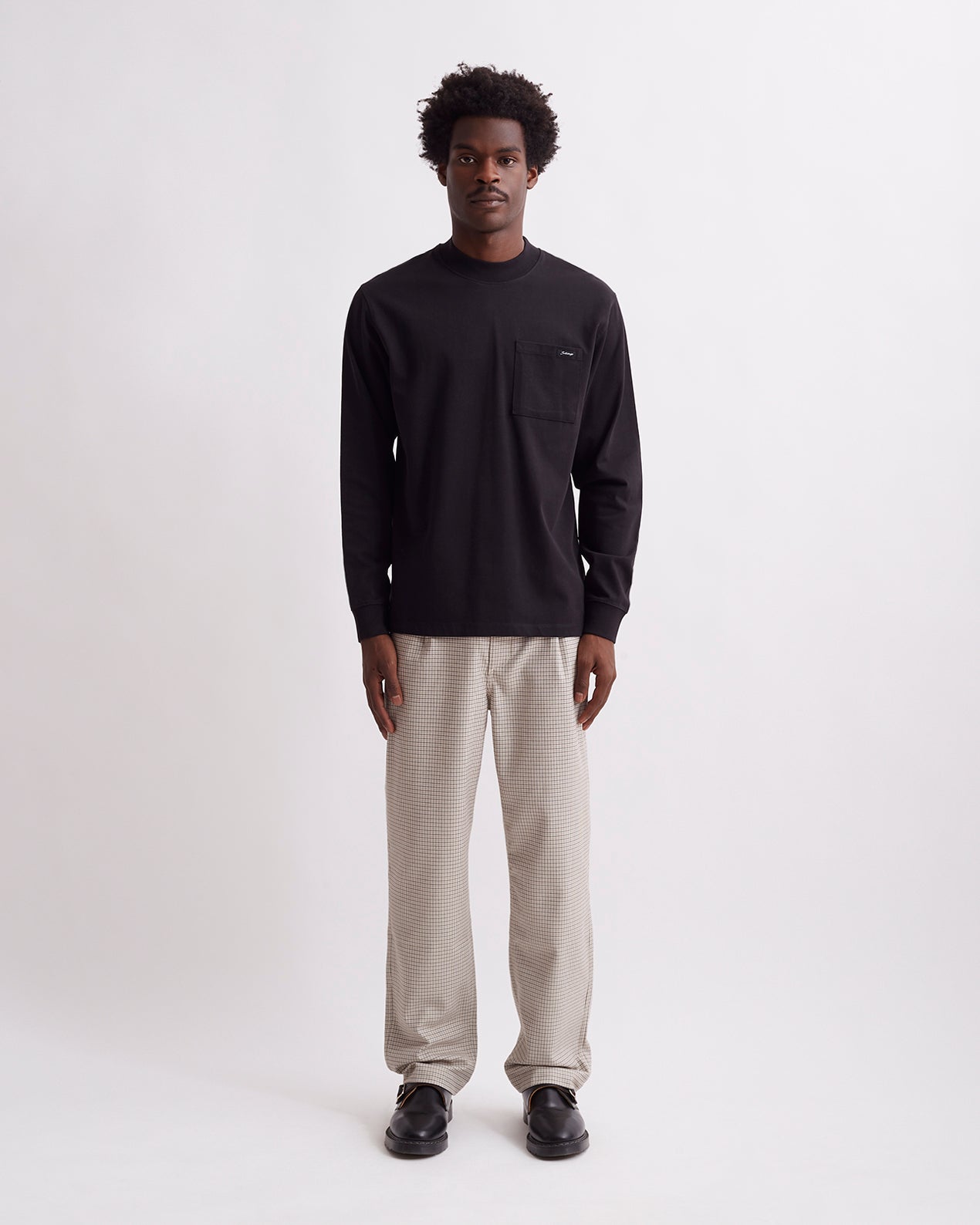 Dekalb Heavyweight Mockneck Long Sleeve Pocket Tee | Saturdays NYC