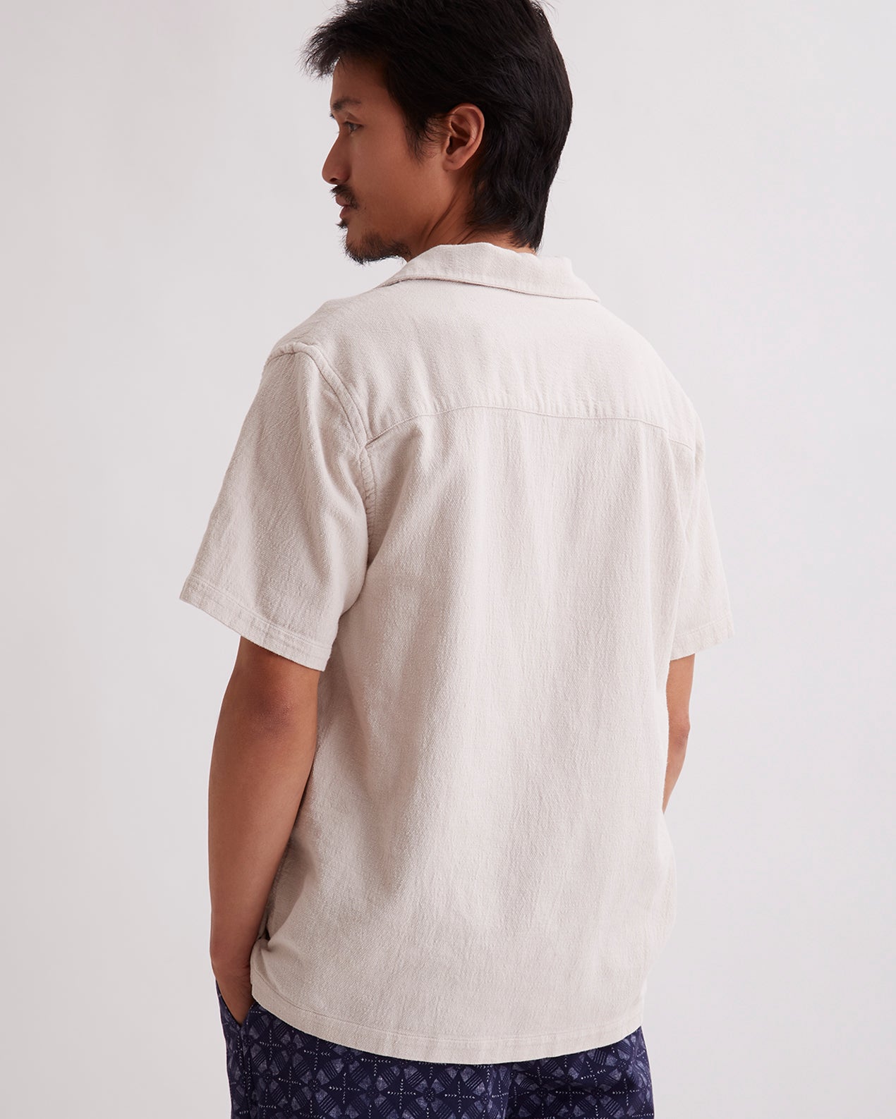 Canty Boucle Knit Short-Sleeve Shirt