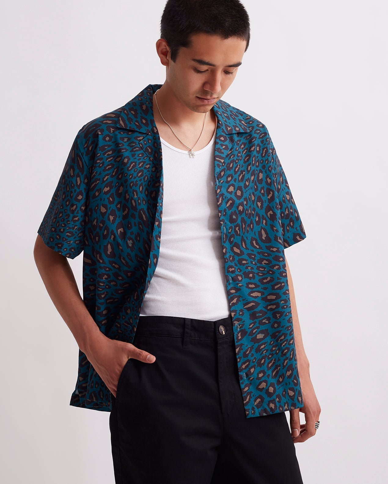 Canty Sound Leopard Short Sleeve Shirt | Saturdays NYC