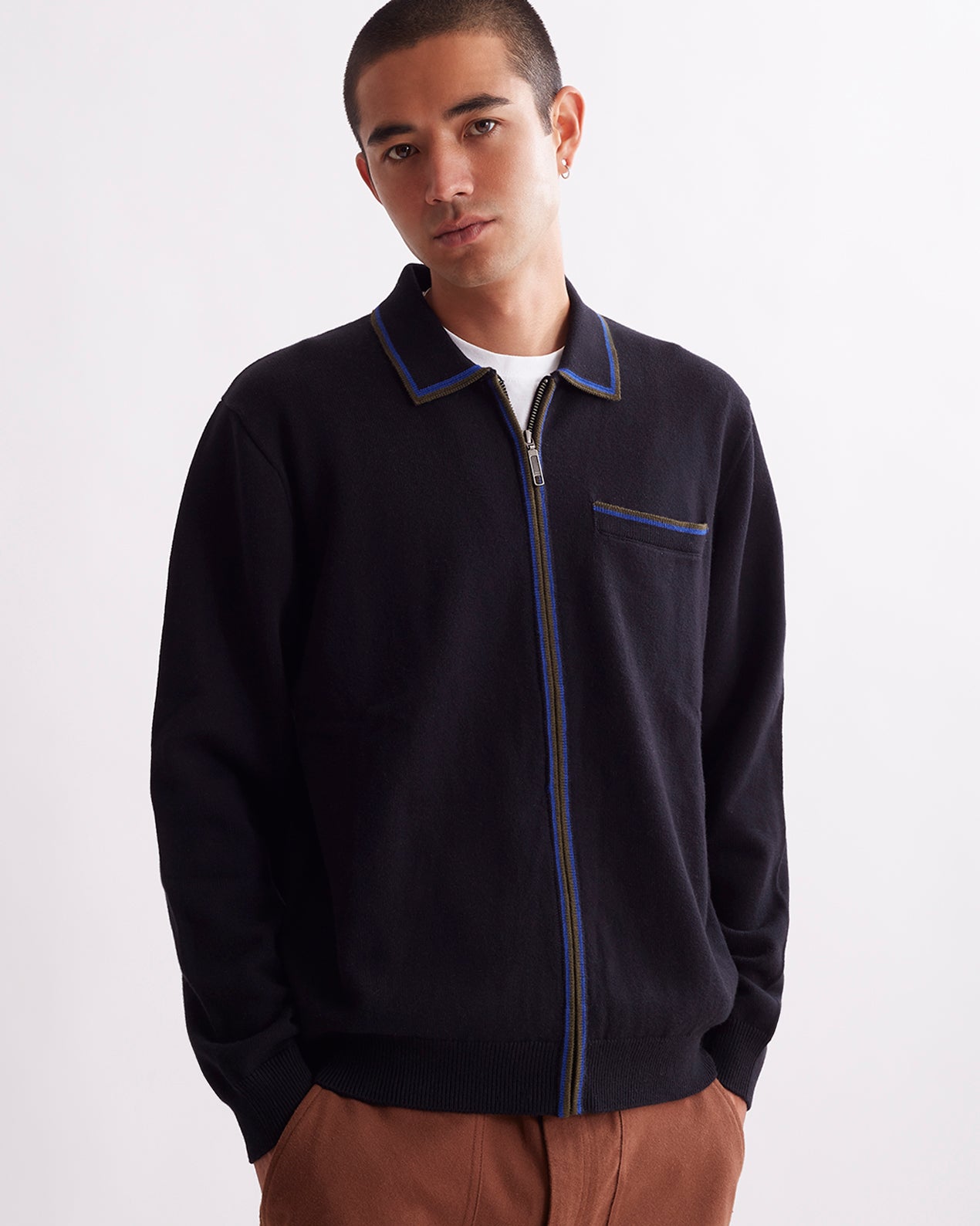 Saji Zip Polo Sweater | Saturdays NYC