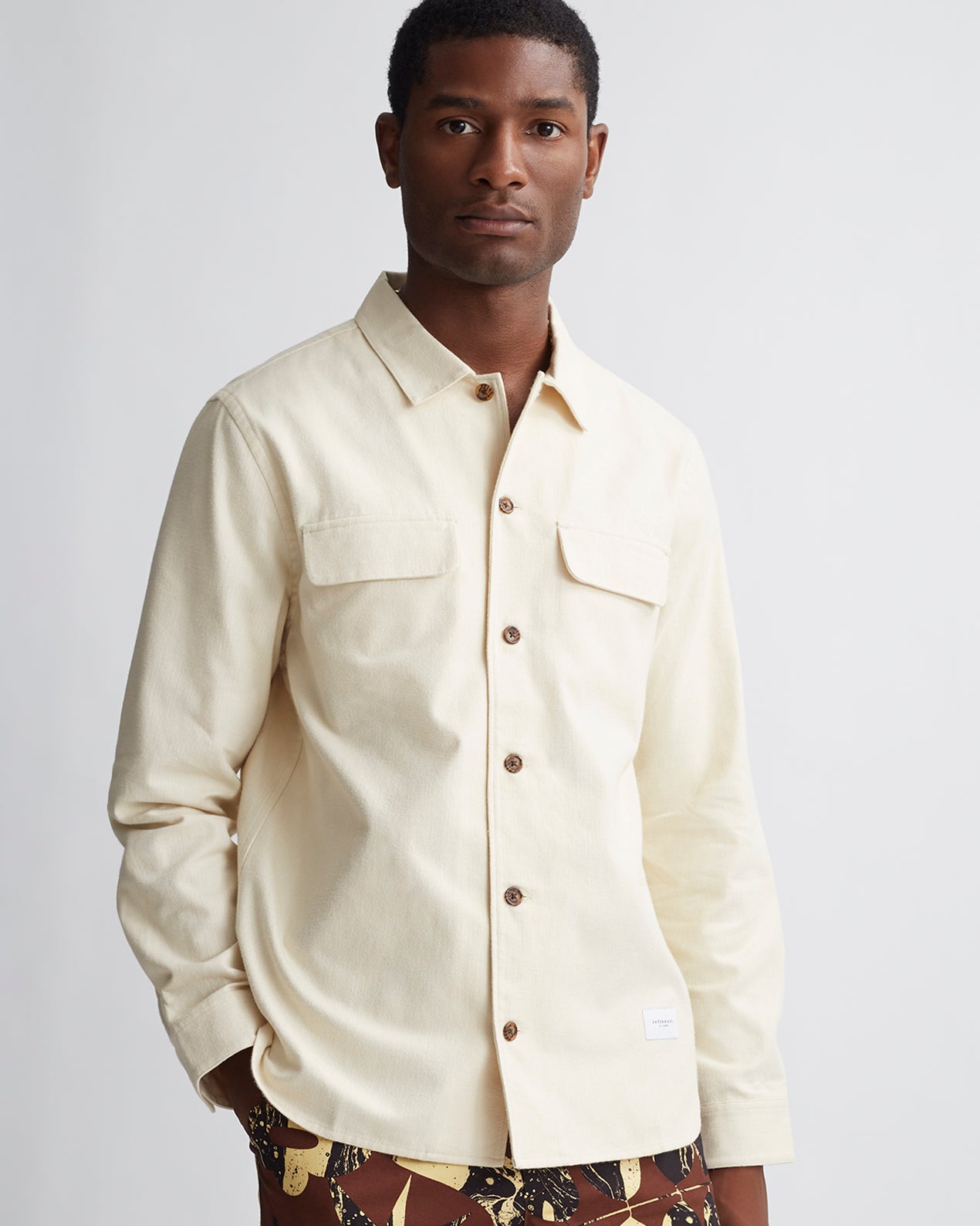Broome Herringbone Flannel Long Sleeve Shirt